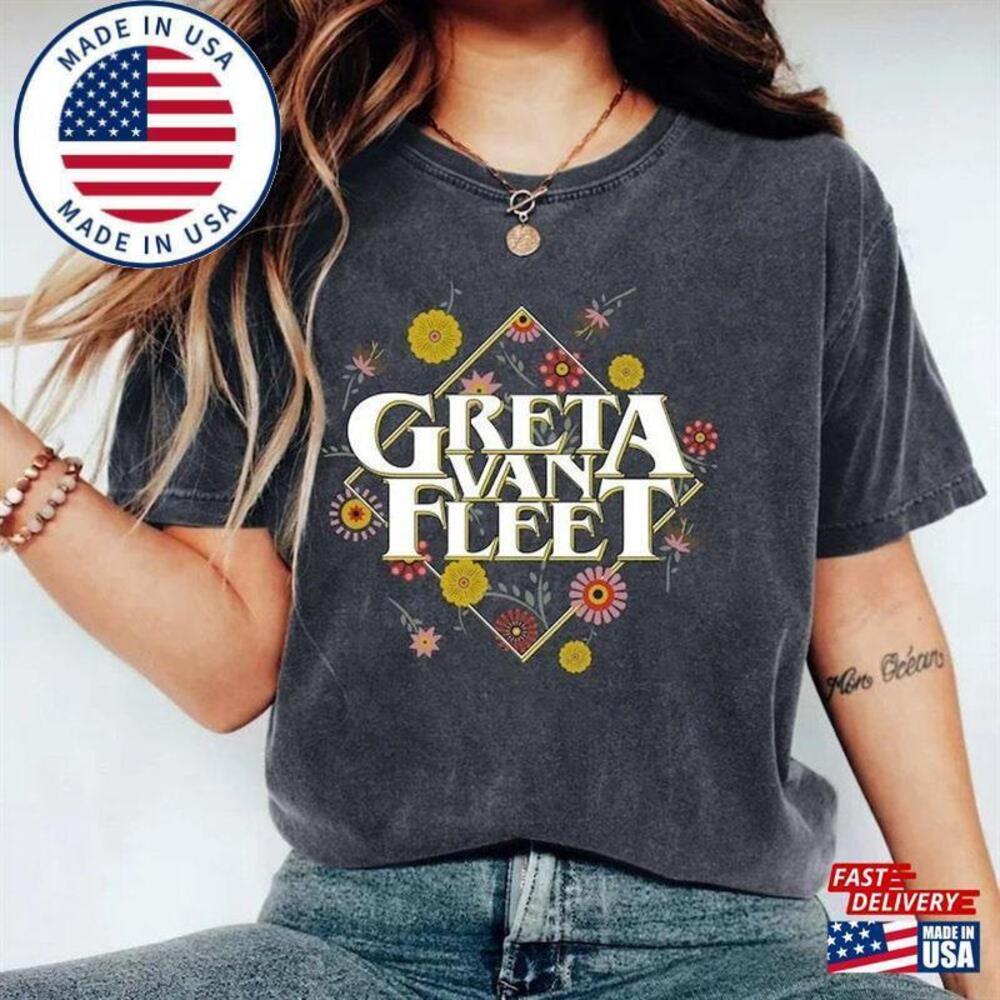 Greta Van Fleet T-Shirt Retro Shirt Unisex Classic - Picture 1 of 4